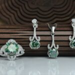 نیم ست نقره موزونایت