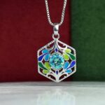 مدال توگردنی نقره موزونایت اصل