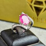 انگشتر نقره زنانه یاقوت قرمز اصل