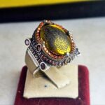 انگشتر نقره حدید خطی اصل