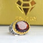 انگشتر نقره گارنت اصل