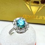 انگشتر نقره زنانه موزانایت اصل