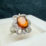 انگشتر نقره زنانه گارنت اصل