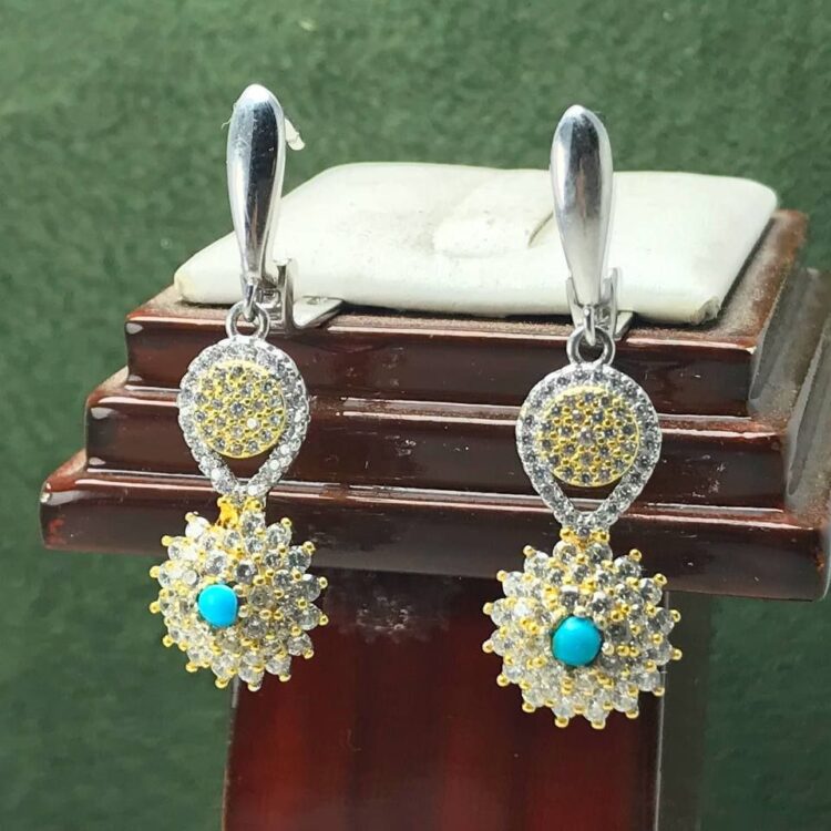 گوشواره فیروزه نیشابور اصل