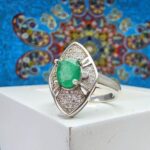 انگشتر نقره زنانه زمرد زامبیا اصل