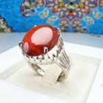 انگشتر نقره زنانه گارنت قرمز اصل