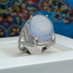 انگشتر نقره زنانه عقیق یمن کبود اصل