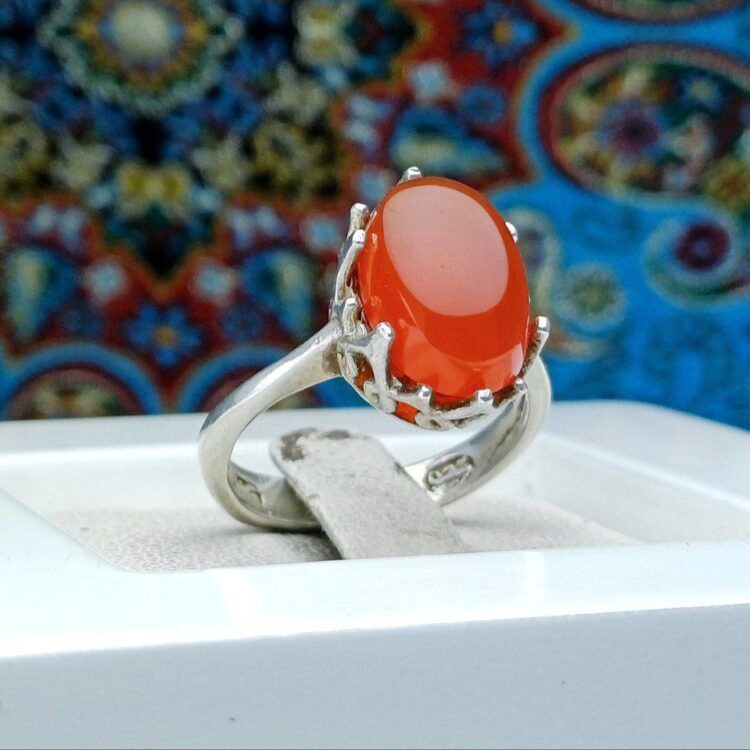 انگشتر نقره زنانه عقیق یمنی اصل