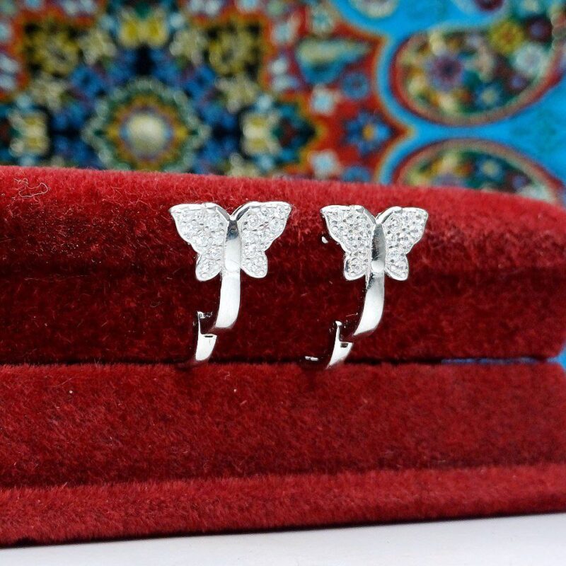 گوشواره جواهری طرح پروانه