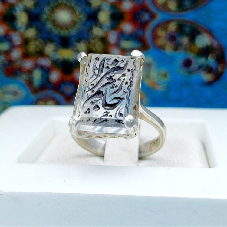انگشتر نقره زنانه در نجف اصلی چهارگوش