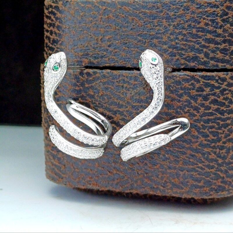 گوشواره جواهری طرح مار