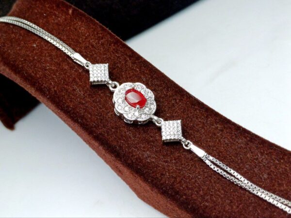 دستبند جواهری یاقوت قرمز اصل