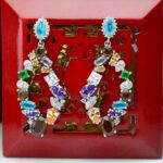 گوشواره جواهری چند نگینه