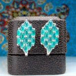 گوشواره چند نگین عقیق سبز