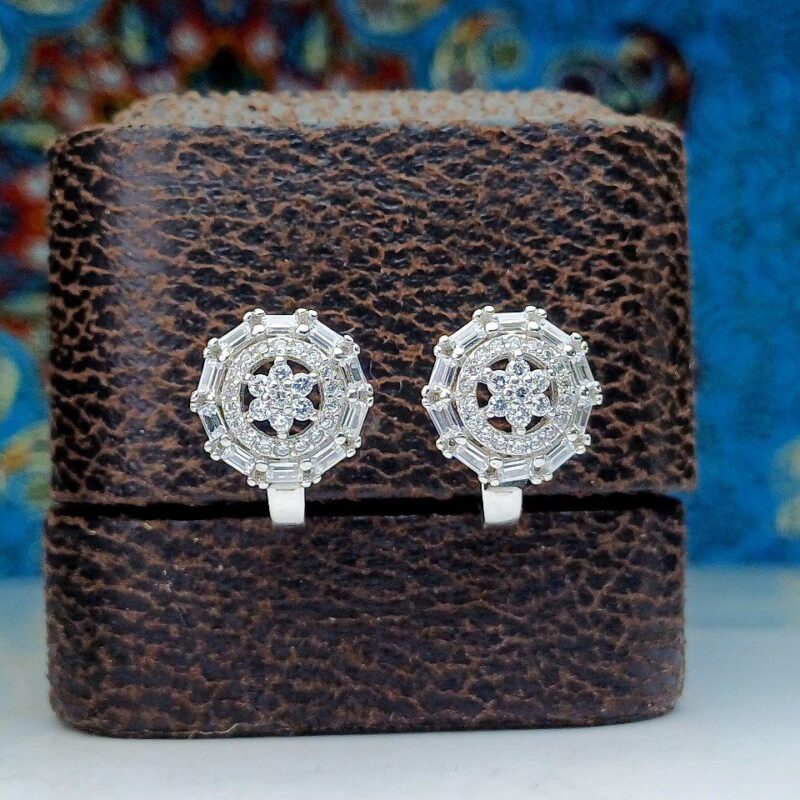 گوشواره نقره جواهری مارکیز