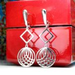 گوشواره آویز جواهری