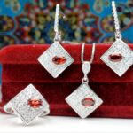 نیم ست جواهری گارنت اصلی