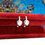 گوشواره جواهری طرح قلب