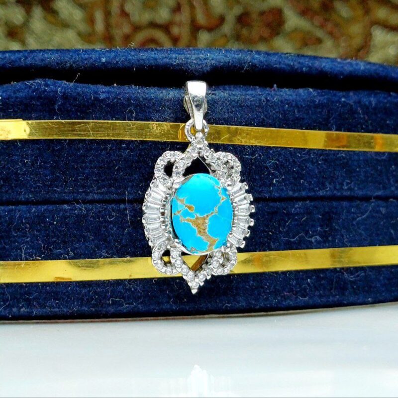 مدال توگردنی فیروزه نیشابور اصلی