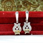 گوشواره جواهری زولتانایت سه رنگ اصلی (الکساندریت)