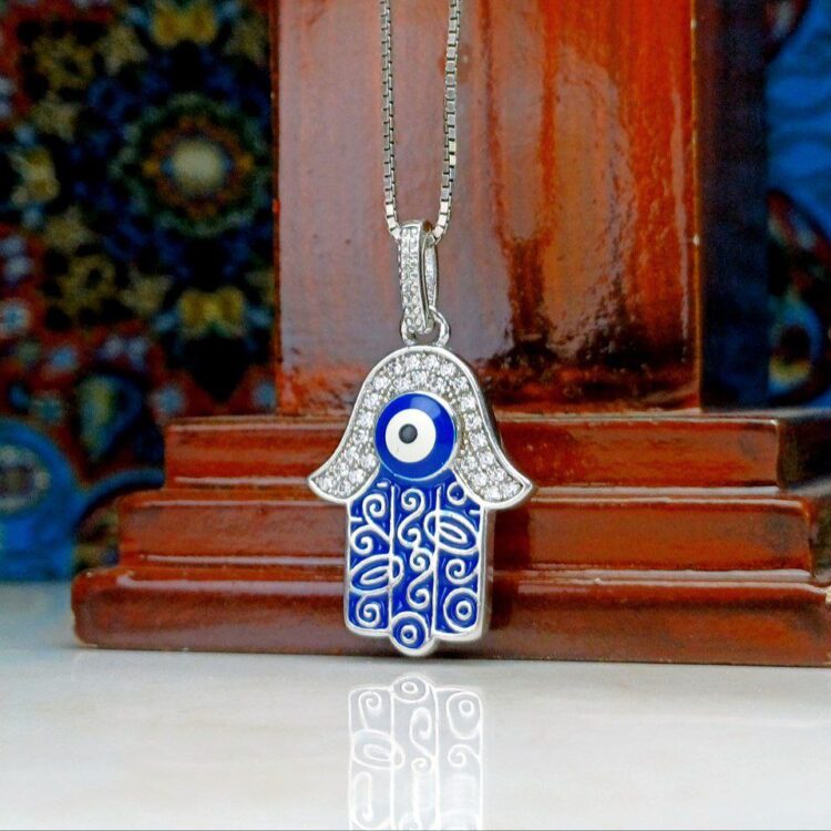 مدال توگردنی جواهری چشم نظر