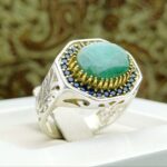 انگشتر نقره زمرد هندی اصل