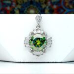 مدال توگردنی جواهری موزانایت اصلی(الماس روسی)