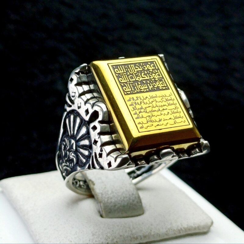 انگشتر نقره حدید اصلی چهارگوش