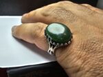 انگشتر نقره یشم سبز اصلی
