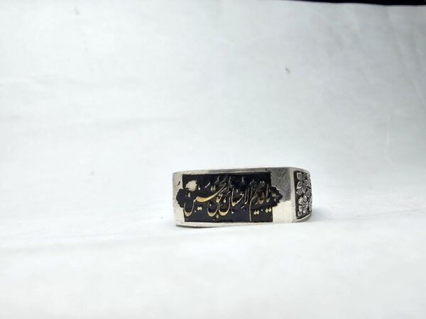 انگشتر حلقه نقره حکاکی شده