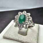انگشتر نقره زنانه عقیق سبز