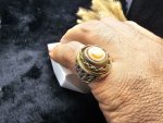 انگشتر نقره باباقوری تک چشم زیبا