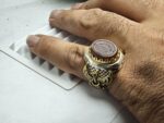 انگشتر نقره عقیق یمنی اصلی حکاکی نادعلی