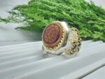 انگشتر نقره عقیق یمنی اصلی حکاکی نادعلی