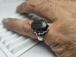 انگشتر نقره عقیق مشکی خراسانی اصلی