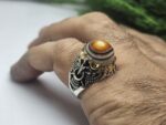 انگشتر نقره باباقوری سه پوست اصلی