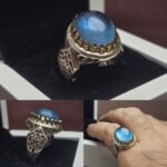 انگشتر نقره آکوامارین آبی اصلی
