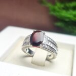 انگشتر نقره زنانه گارنت قرمز اصلی