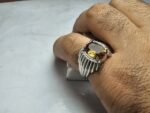 انگشتر نقره الکساندریت سه رنگ