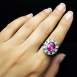 انگشتر نقره زنانه یاقوت قرمز اصلی