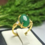 انگشتر نقره زنانه عقیق سبز