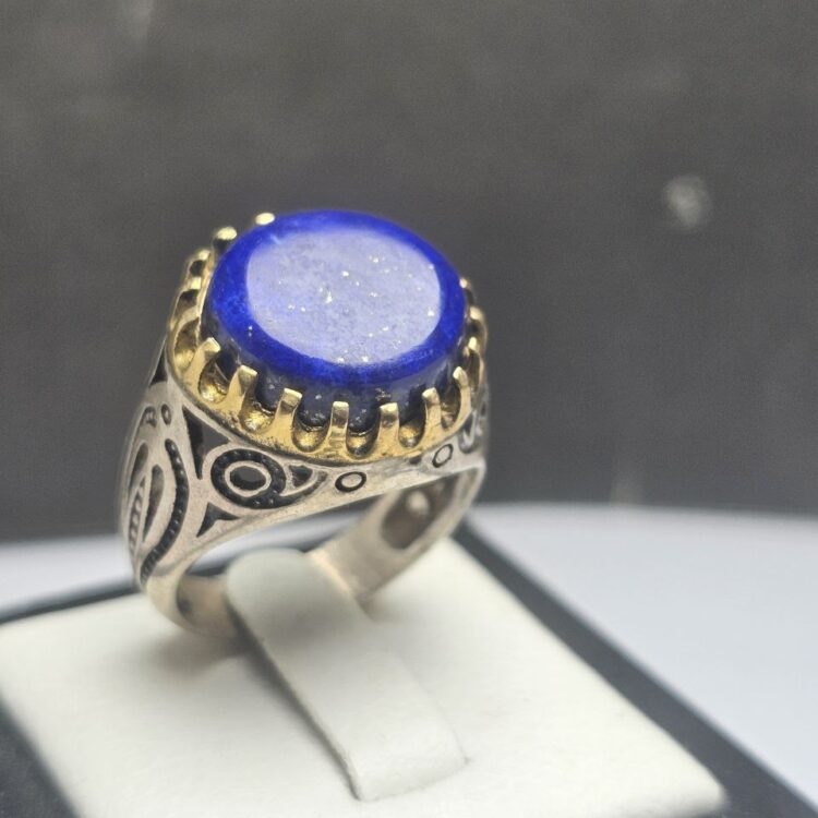 انگشتر نقره لاجورد افعانی اصلی