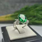 انگشتر نقره زنانه اشکی سنتتیک
