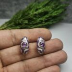 گوشواره نقره آمیتیست