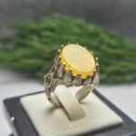 انگشتر نقره عقیق زرد شرف شمس