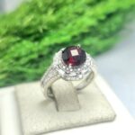 انگشتر نقره زنانه گارنت قرمز اصلی
