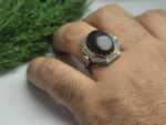 انگشتر نقره عقیق یمنی مشکی