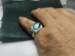 انگشتر نقره توپاز سبز اصلی