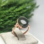 انگشتر نقره زنانه یشم یمنی اصلی