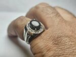 انگشتر نقره یشم سبز یمنی اصلی